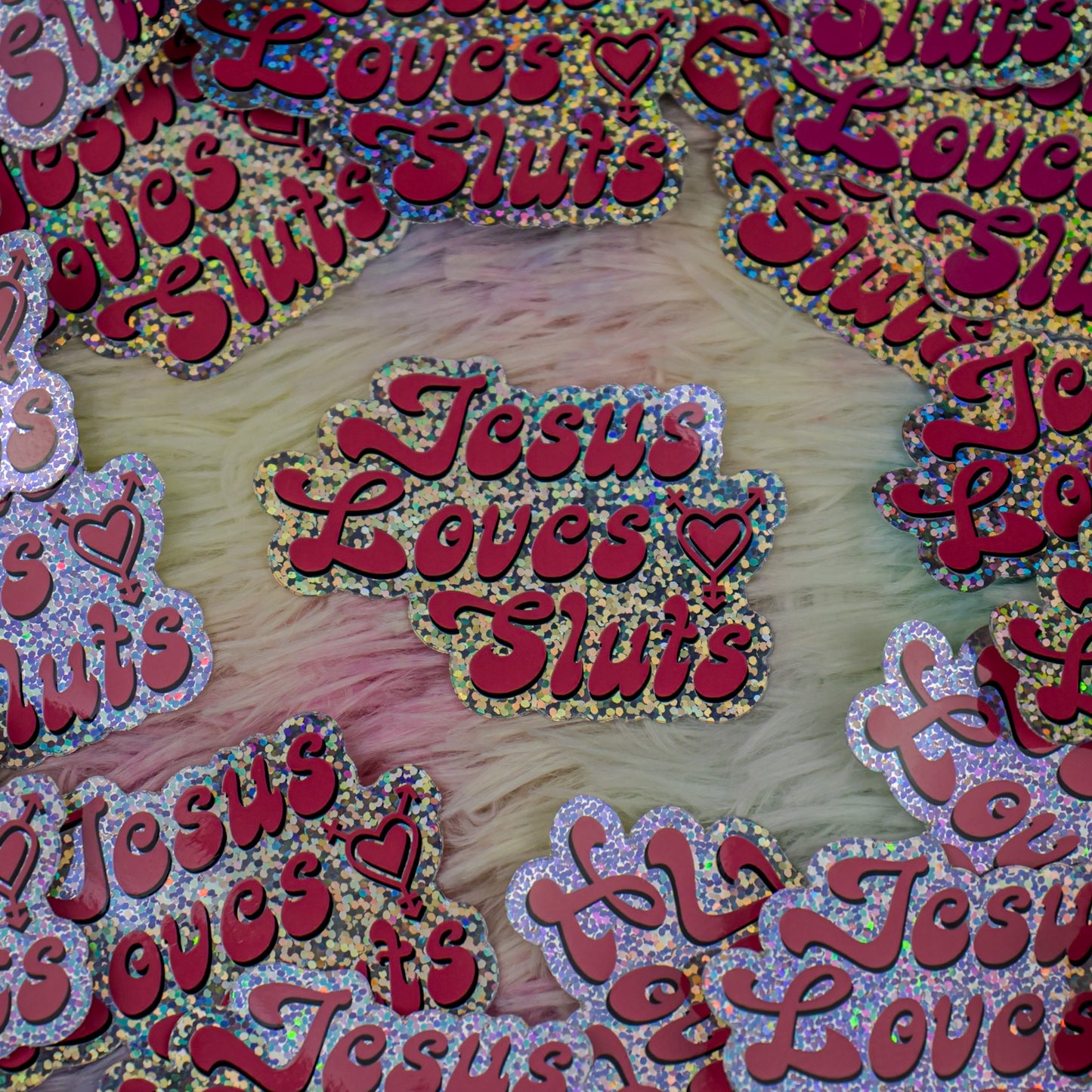 "Jesus Loves Sluts" Sticker